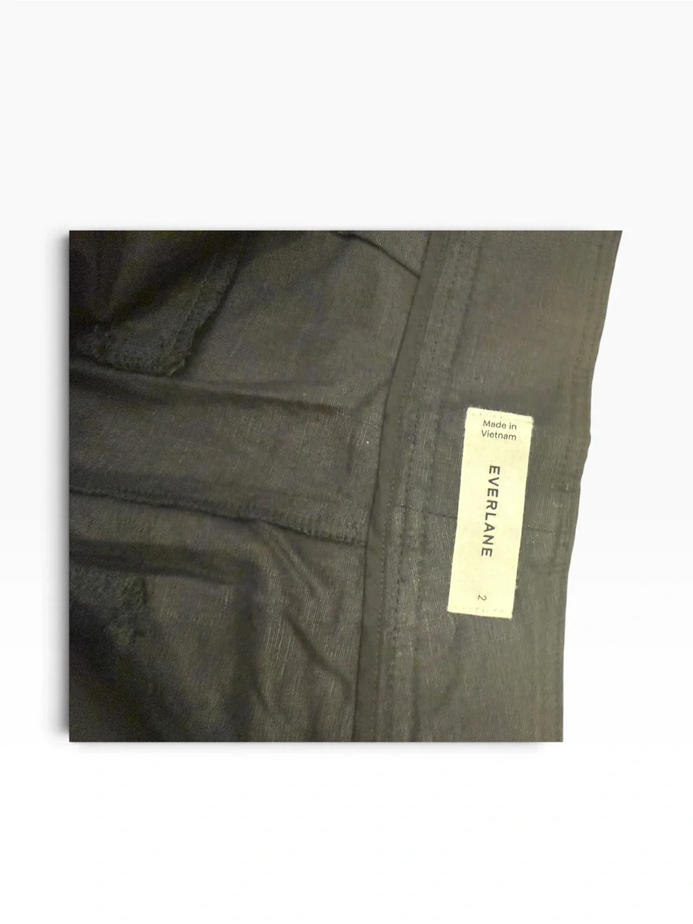 Everlane The Way-High Linen Wide-Leg Pants Black Size 2 NWT